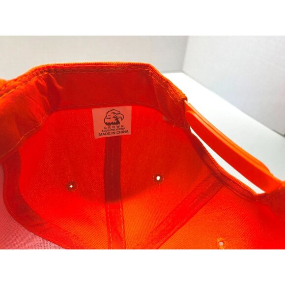 Ultimate Hntr Snapback Hat Hunter Orange Logo Adjustable Crown - Picture 5 of 7